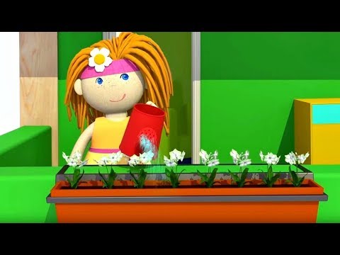 dollhouse-cartoon:-the-balcony---learn-english-for-kids-with-baby-dolls---family-cartoons-for-kids