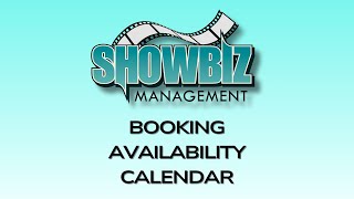 Celebrity SHOWBIZ - Booking Availability Calendar Introduction Profile