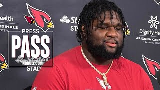 DL Dalvin Tomlinson joins the media from Dignity Health Training Center.