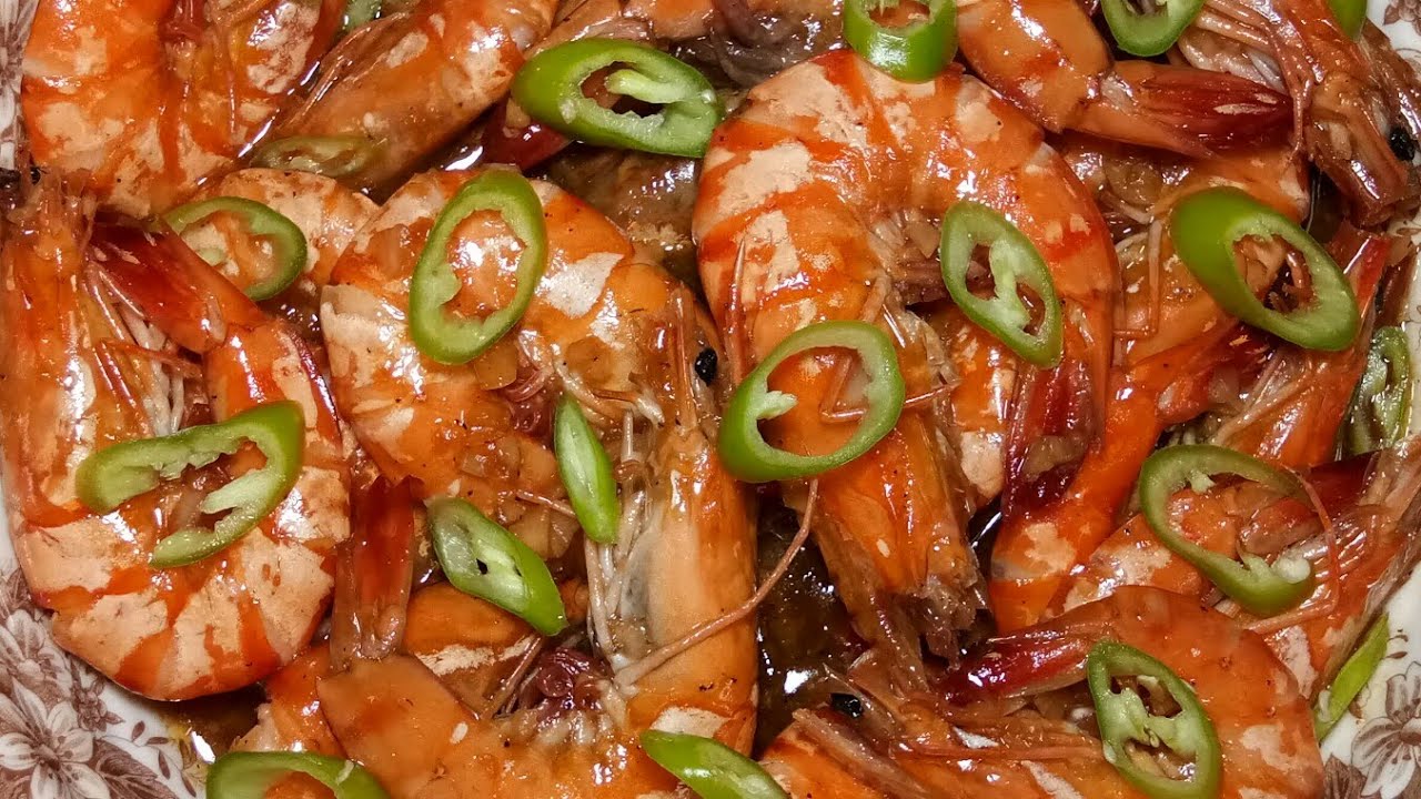 Sweet & Spicy Buttered Garlic Shrimp - YouTube