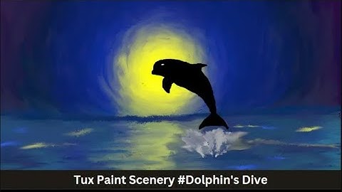 Dolphin Elegance: A Tux Paint Drawing