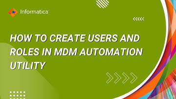 How to Create Users and Roles in MDM Automation Utility
