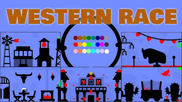 24 Marble Race EP. 66: Western Race (by Algodoo)