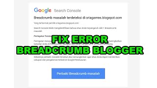 Memperbaiki Error Breadcrumb Blogger