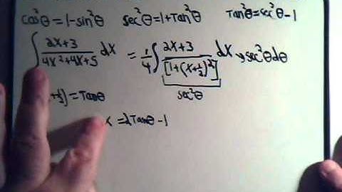 Trig. Substitution For Quadratic Expressions: Example 3 Part 1