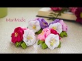 Цветы из Ленты Видео МК Заколки Ribbon Flowers Hair Clips Video