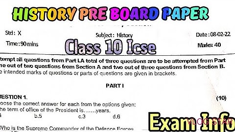 Christian Missionary School Pre Board Paper.  ICSE class 10 sem 2 history Pre Board Paper .