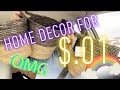 HOME DECOR for ONLY 1 CENT!?!? Penny Shopping at Dollar General!!!