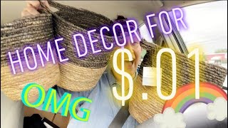 HOME DECOR for ONLY 1 CENT!?!? Penny Shopping at Dollar General!!!
