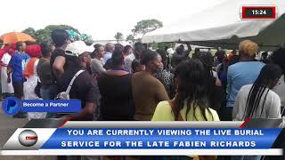MONDAY 11TH JULY 2022: LIVE BURIAL SERVICE FOR FABIEN RICHARDS AT TUNAPUNA CEMETERY