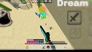 Pvp with dream in MCPE ( new touch controls) || pvp on mobile pojav launcher keyboard and mouse