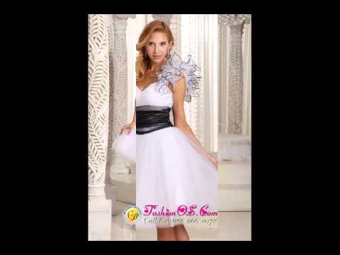 one-shoulder-a-line-white-prom-homecoming-dress-hand-made-flower
