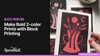 Make Bold 2-color Prints with Block Printing @speedball_art
