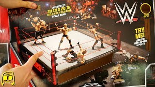 WWE Elite RAW Main Event Ring with EXCLUSIVE Goldberg Toy Playset Unboxing, Construction & Review!!