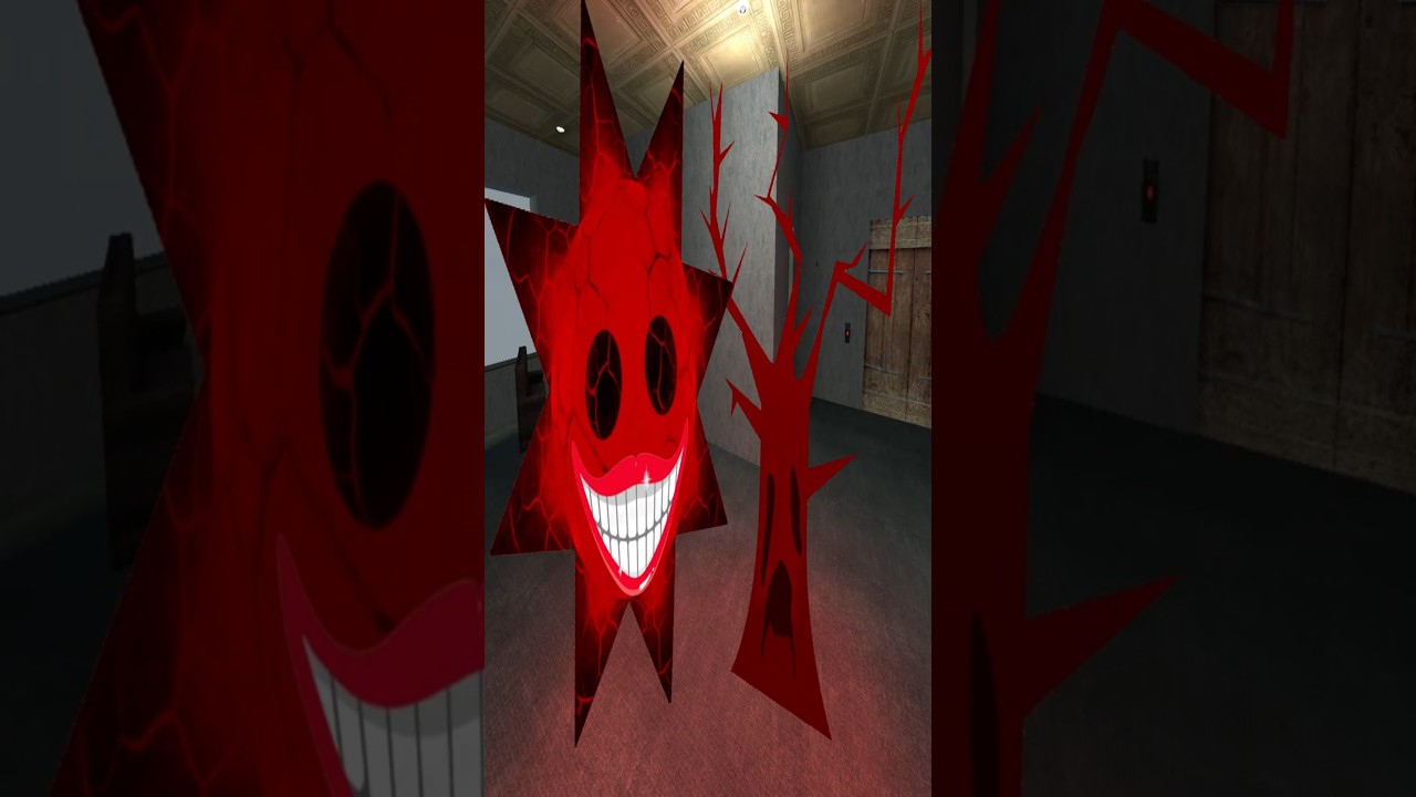 Мистер Солнце и Дерево Спрунки преследуют меня в Gmod.