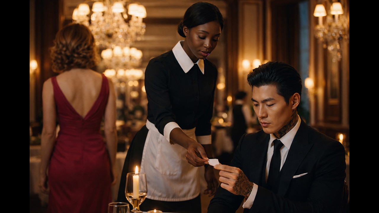 THE BLACK MAID SLIPPED A NOTE TO THE KOREAN MAFIA BOSS - YOUR FIANCEE POISONED YOUR DRINK .