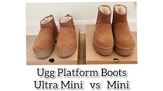 Ugg classic platform boots mini vs ultra mini comparison