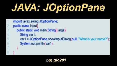 JAVA: Getting started with dialog boxes using JOptionPane