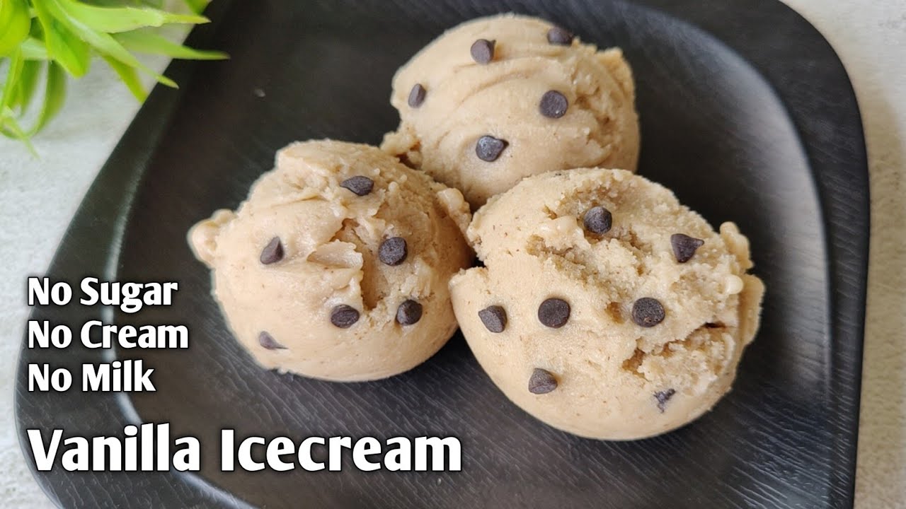 No Cream, No Sugar, No Milk Vanilla Icecream recipe Healthy Banana