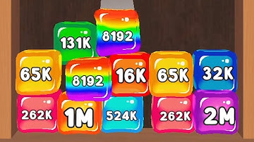 Merge Cube 2048 3D - ASMR Gameplay (Cubes Math, Level Up NumberBlocks Jelly Balls) Part 027