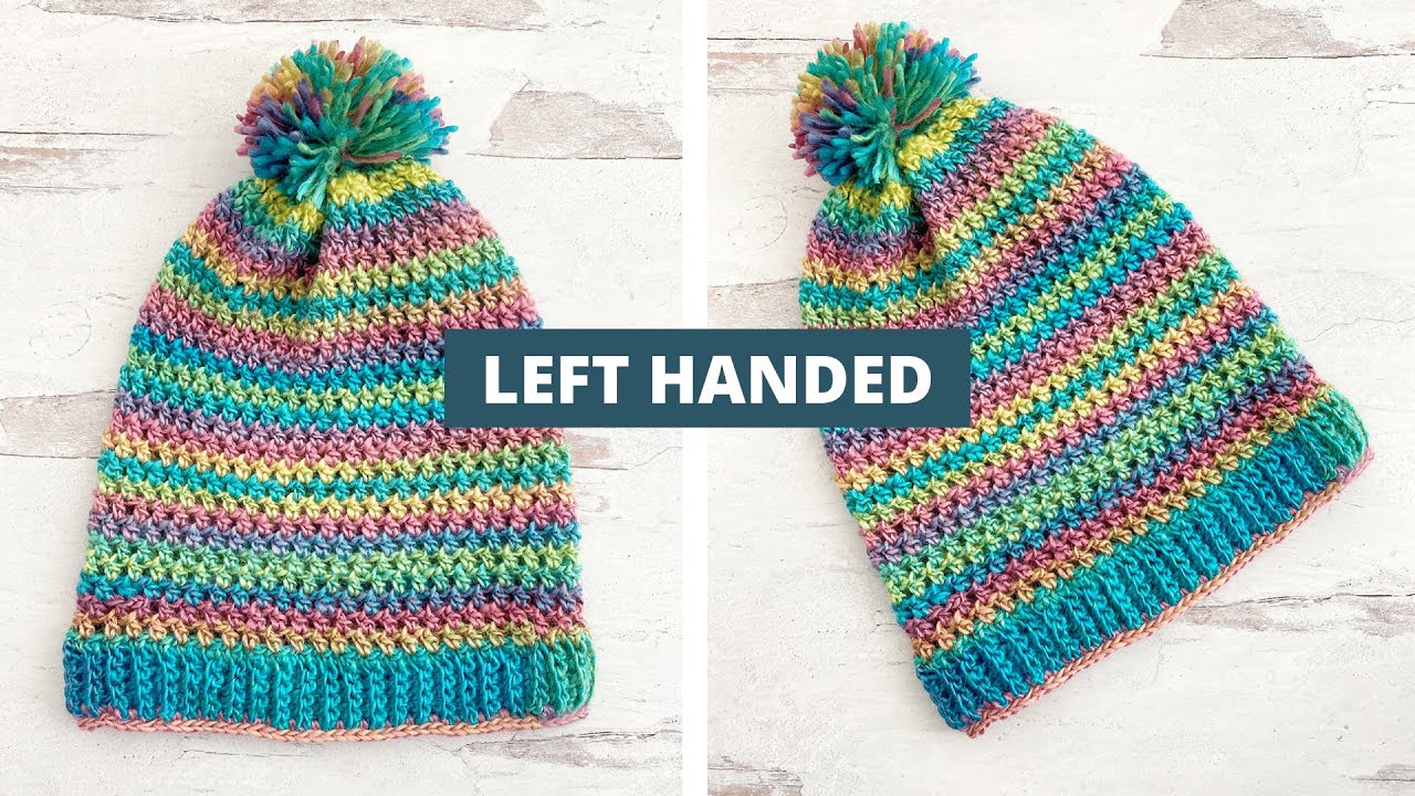 Left Handed Easy Crochet Slouchy Beanie For Beginners How To Left Handed Easy Crochet Slouchy Beanie For Beginners How To