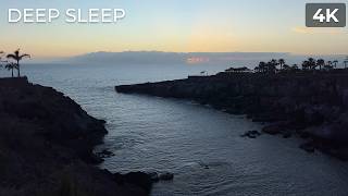 10-Hour Deep Sleep Ocean: Playa Paraiso Nightfall | 4K HDR OLED Dark Screen | 3D Spatial Audio