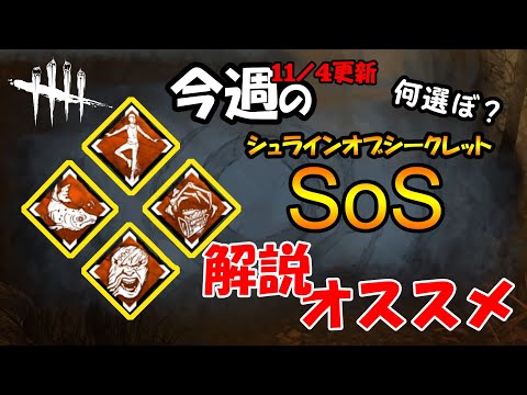 【DBD】初心者必見！今週のシュライン・オブ・シークレット‼!解説とオススメ！【11/4更新版】#1