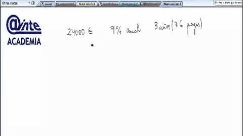 Mensualidad para amortizar en 3 años Matematicas 1º Bachillerato AINTE