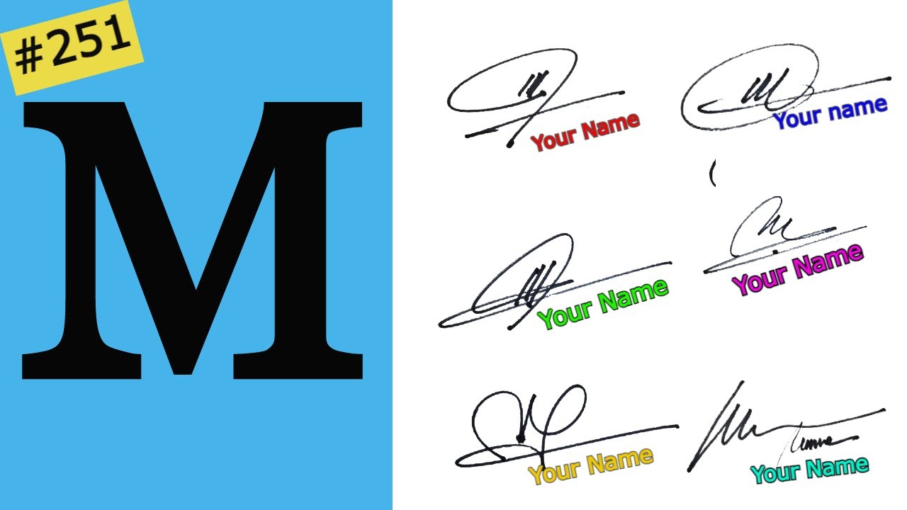 M signature style | Letter m signature style | Signature style of ...