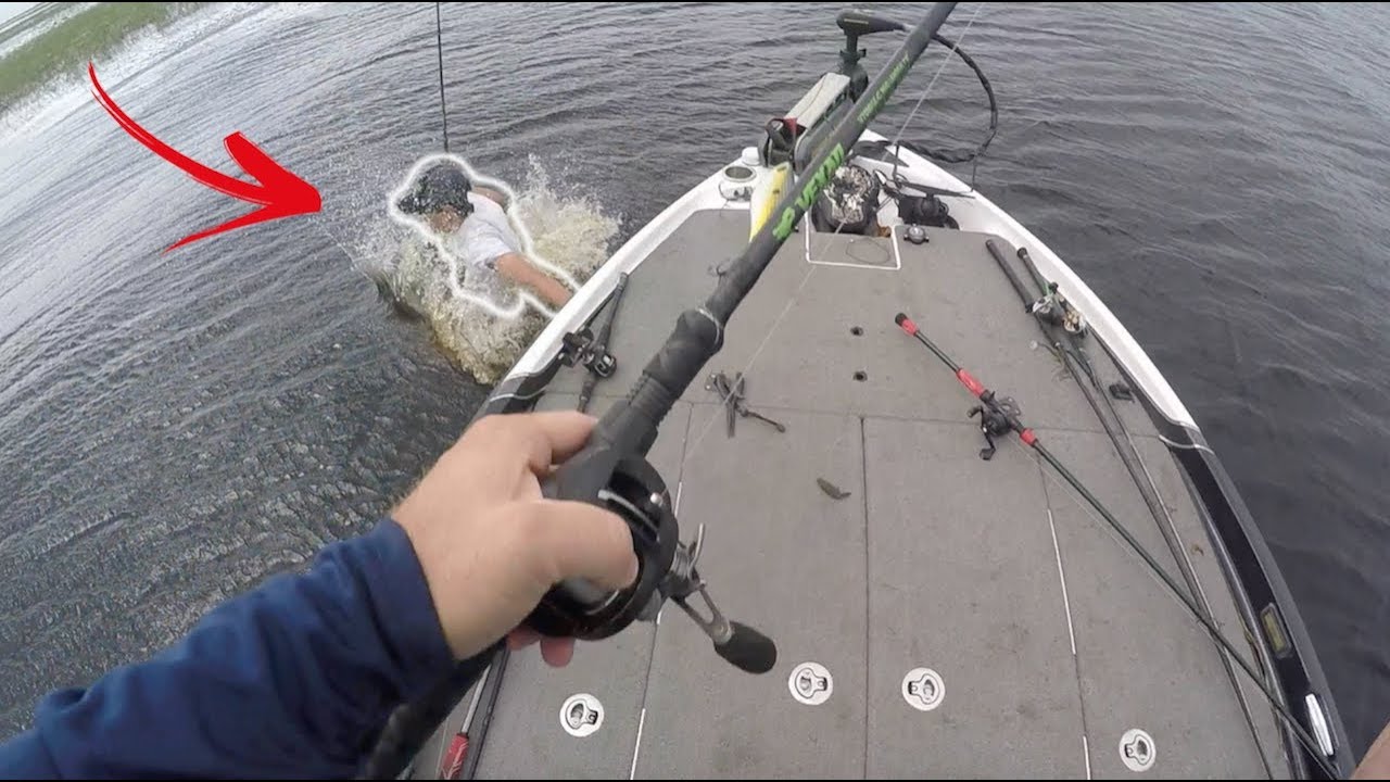 Fisherman FALLS OFF BOAT (Hilarious) YouTube