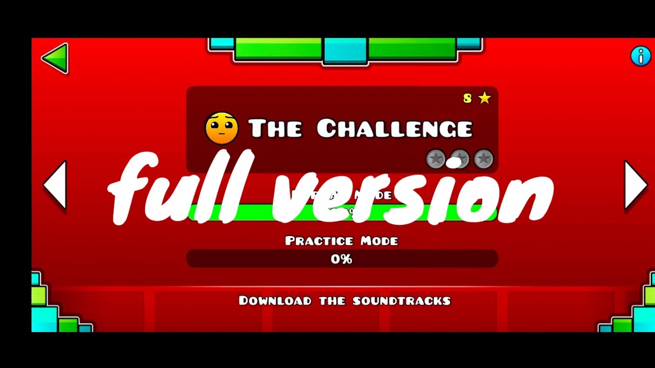 The Challenge Full Version| Geometry Dash Full Version - YouTube