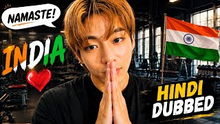 Taehyung saying namaste in live 🇮🇳🤯 Hindi dubbed #bts