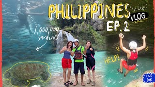 [ENG] PHILIPPINES VLOG EP.2 in Cebu 🇵🇭 โดดน้ำตก 10 เมตร ว่ายน้ำกับปลาล้านตัวที่เซบู | chuenklommon