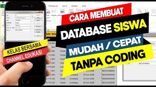 Membuat Database Siswa dengan Excel, TANPA CODING.