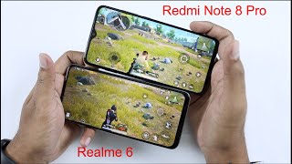 Realme 6 vs Redmi Note 8 Pro PUBG Gaming Review & Speed Test Comparison | Hindi