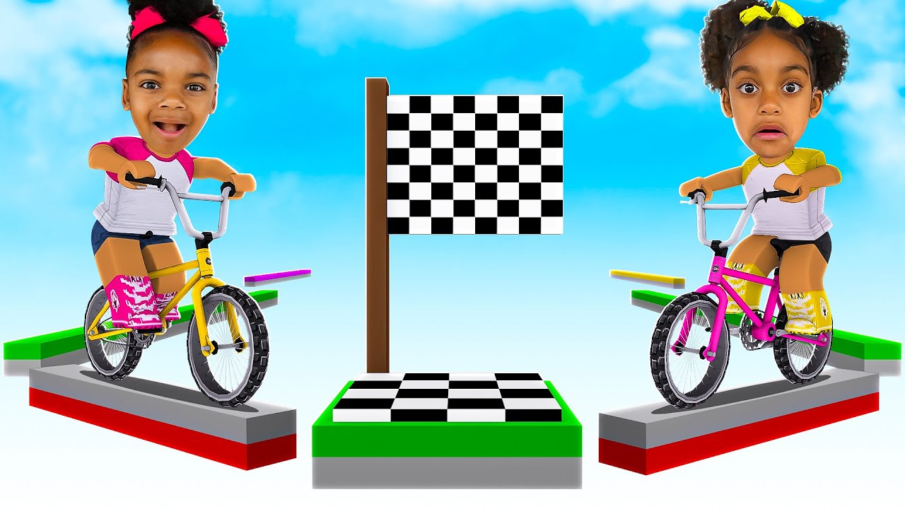 ROBLOX BIKE OBBY WITH NOVA & AYLA | The Princess Clubhouse