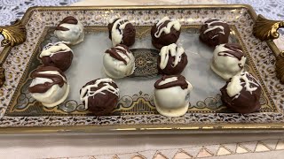 كرات أوريو بالشوكلاته ولا أسهل ،طعم لا يقاوم ??Oreo balls with chocolate