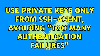 Use private keys only from ssh-agent, avoiding "Too many authentication failures"