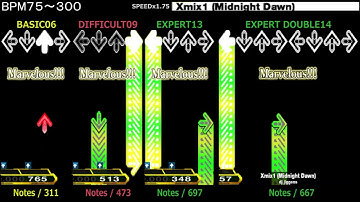 DDR / Xmix1 (Midnight Dawn) - SINGLE & EXPERT DOUBLE (DanceDanceRevolution X)