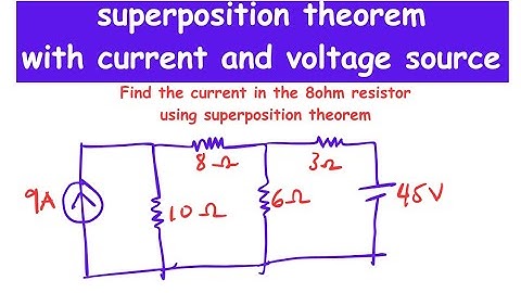 superposition theorem with current source and voltage source problem ( mixed sources).