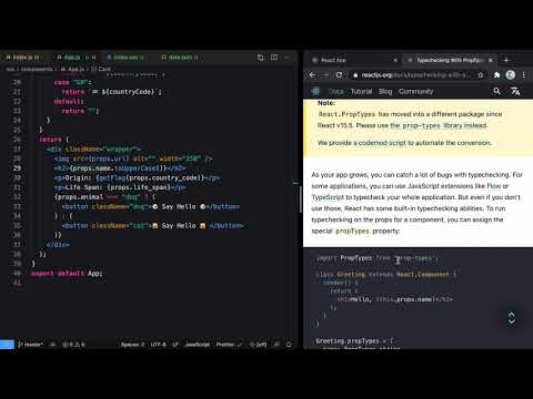Typechecking with PropTypes in React