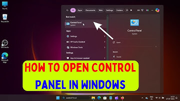 How to Open Control Panel in Windows 11