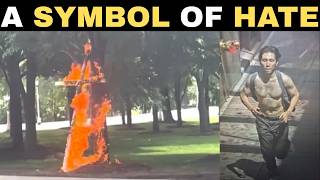 Pink Boy Burns Cross At Chicago Park In Broad Daylight!!
