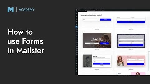 How to use Forms in Mailster