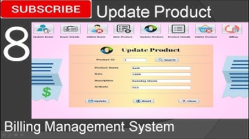 8. Billing Management System in java - Update Product Page (JFrame, Mysql Database, Netbeans IDE)
