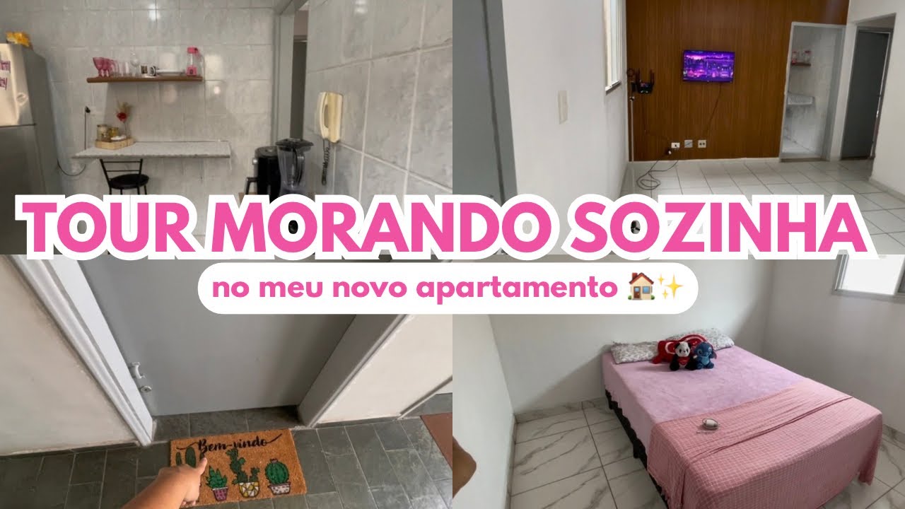 TOUR PELO MEU NOVO APARTAMENTO MORANDO SOZINHA AOS 24 🏠✨