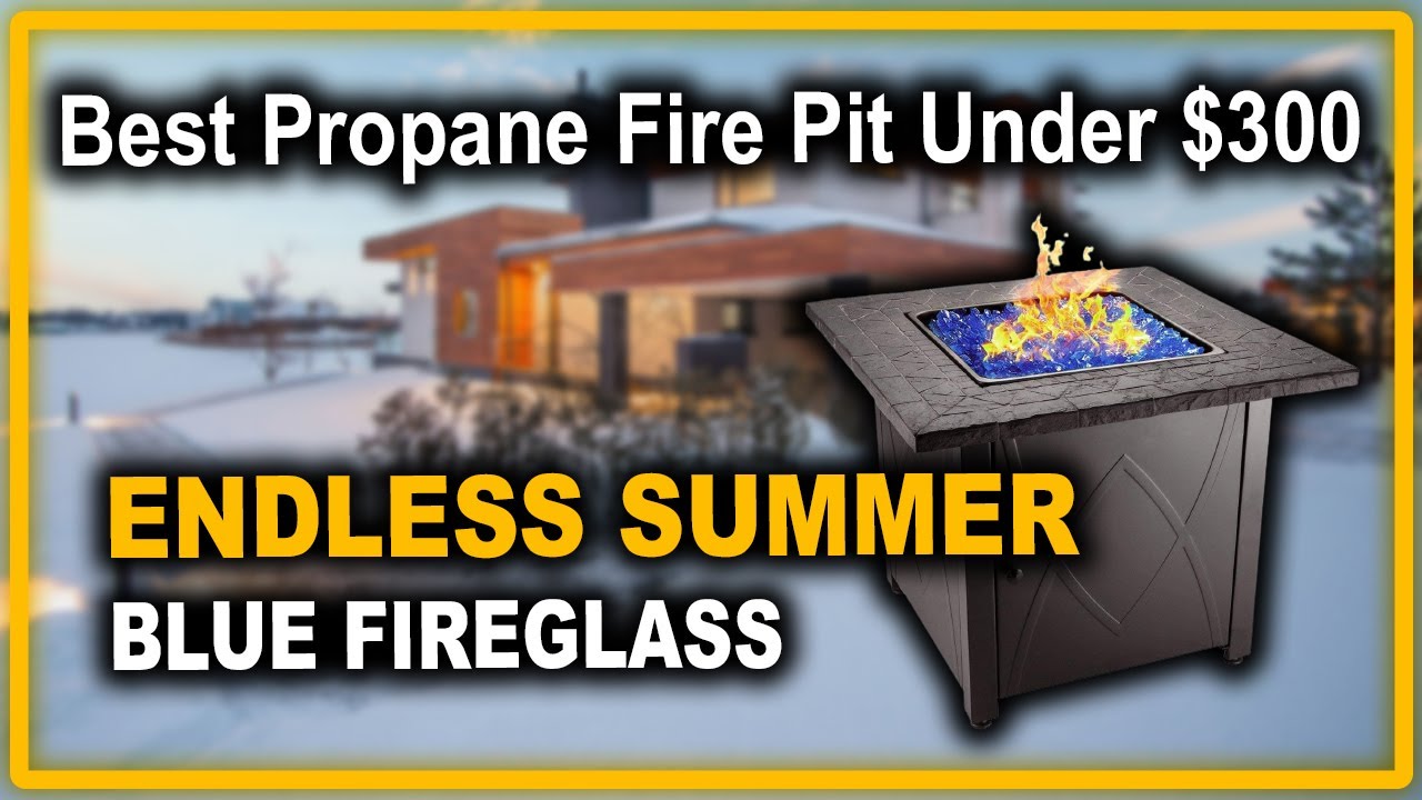 Endless Summer Blue Fireglass Propane Fire Pit Table Best Propane