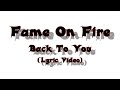 Fame On Fire - Back To You (Lyric Video)