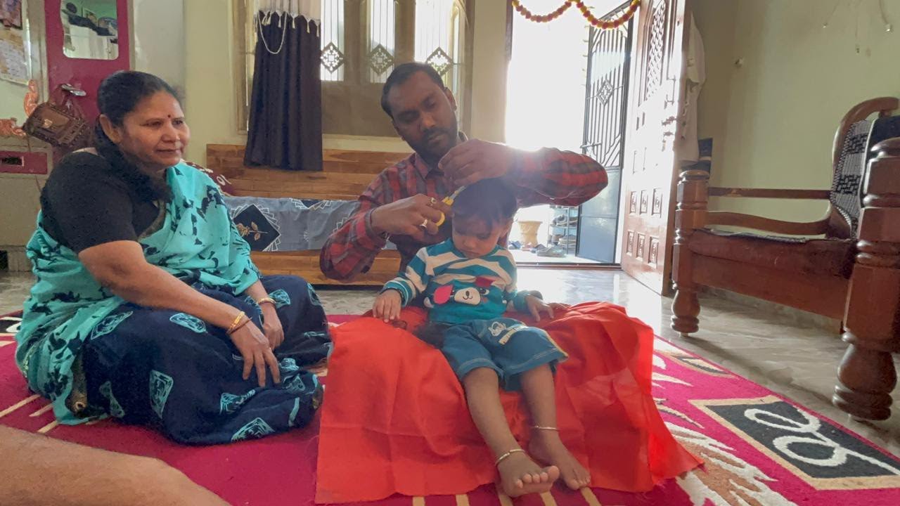 first hair cutting ceremony, रियान्स चा जाऊड कार्यक्रम ,खुप लेट झालं,सासरी जात आहे 