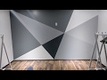 Como pintar tu sala / Muro Geométrico 3D terminado by SamZa Arquitectura Pachuca